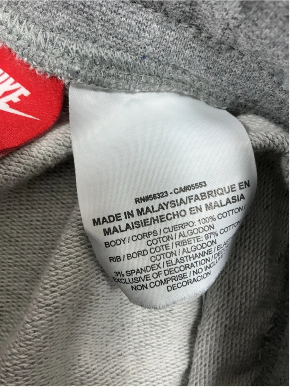 Mens Nike Sportswear Club Fleece Athletic Shorts Large Gray Pullon Draw String